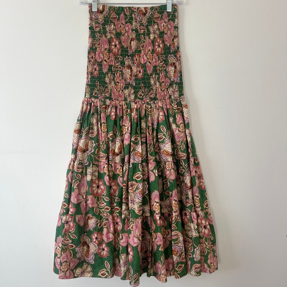 Misa Los Angeles Lola Convertible Smocked Midi Dress Maxi Skirt Womens Small - Picture 2 of 15